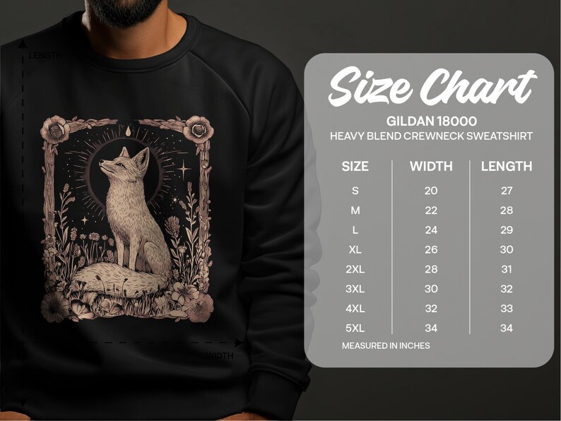 Fox Sweatshirt, Starry Night Fox Pullover, Nature Inspired Fox Crewneck, Mystical Fox Sweater, Relaxed Fit Fox Theme Shirt, Cozy