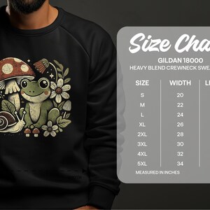 Frog and Mushroom Sweatshirt, Whimsical Garden Sweatshirt, Cute Froggy and Snail Crewneck, Cozy Cottagecore Pullover