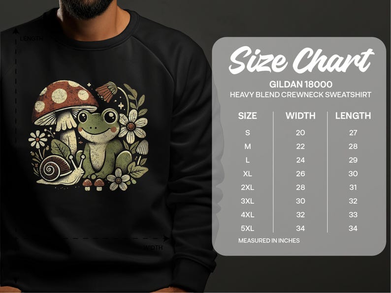 Frog and Mushroom Sweatshirt, Whimsical Garden Sweatshirt, Cute Froggy and Snail Crewneck, Cozy Cottagecore Pullover