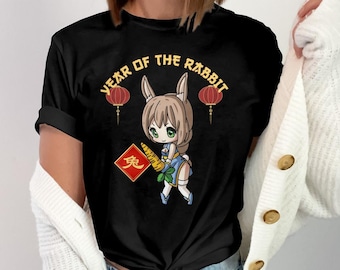 Year of the Rabbit T-Shirt Cute Chinese Zodiac Design, Lunar New Year Rabbit Tee, Chinese New Year, Rabbit Zodiac Shirt