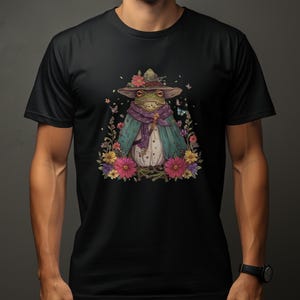 Frog Wizard T-Shirt, Unique Fantasy Animal Shirt, Gift for Frog Lovers, Mystical Frog Design Tee, Novelty Graphic Tee
