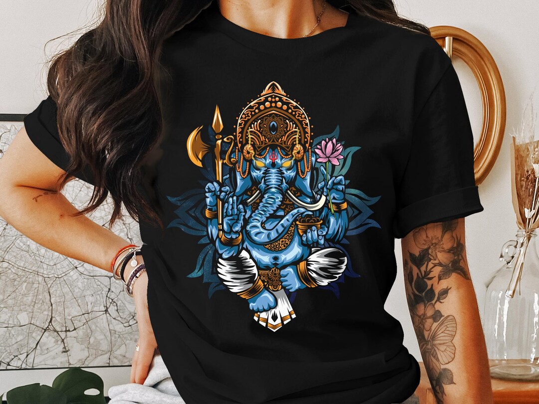 Kids Round Neck Mandala Ganesha T-Shirt – Festive & Spiritual Wear