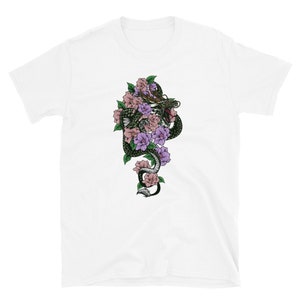 Dragon and Flowers Japanese Mythology Shirt Japan Graphic Art - Etsy
