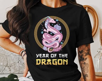 Chinese New Year Dragon T-Shirt, Lunar New Year Dragon Shirt, Year of the Dragon Tee, Zodiac Sign Dragon Top