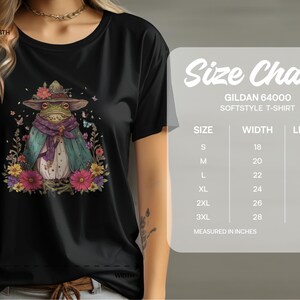 Frog Witch T-Shirt, Magical Forest Shirt, Fantasy Art Tee, Cute Frog Graphic Top, Floral Wizard Print, Unique Animal Design