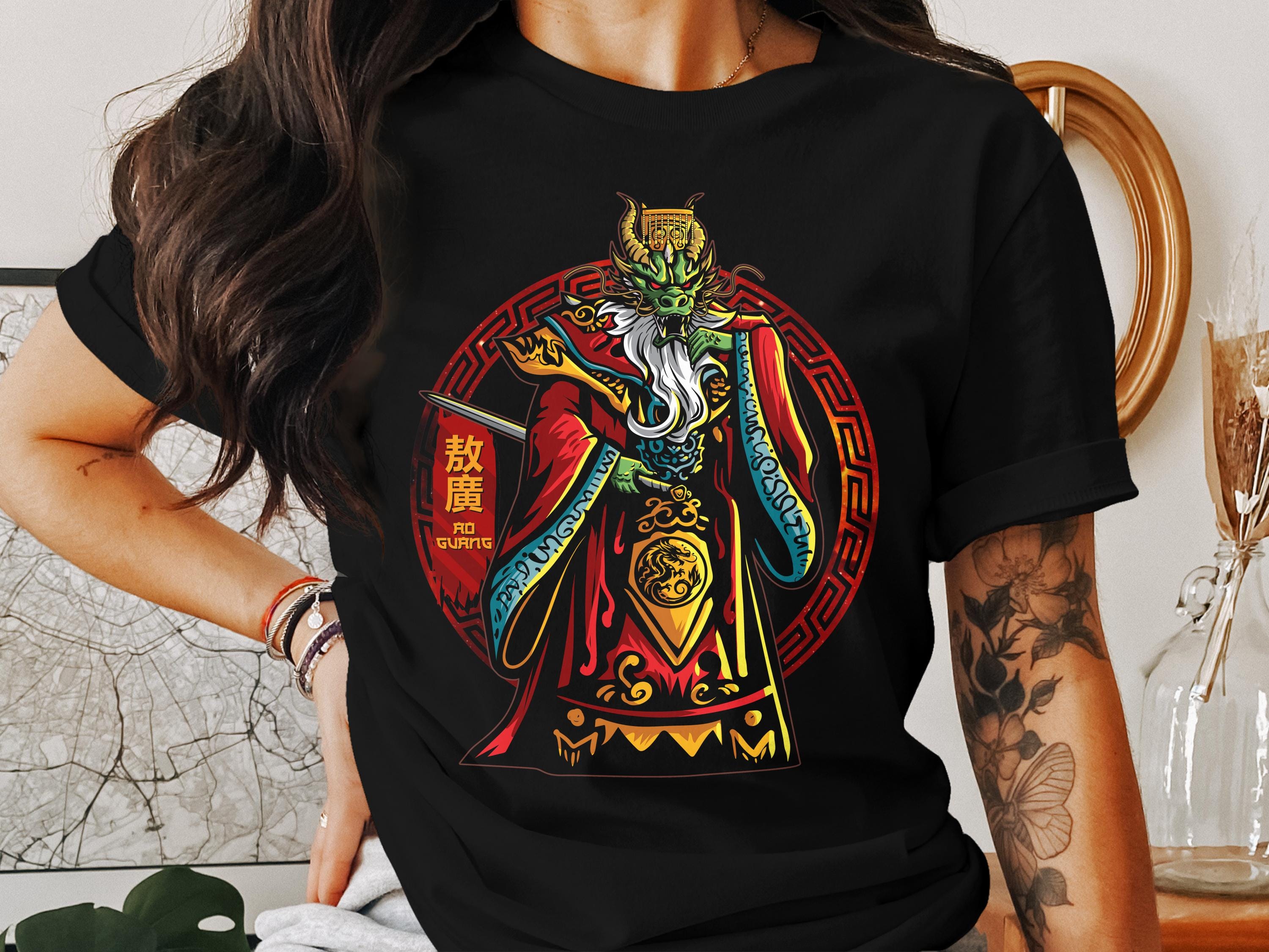 nuterm × ORPHIC China Shirts Chinese Mythology Shirt Featuring Ao Guang Chinese Dragon God