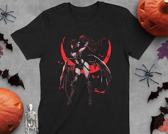 Vampire Witchcraft Gothic T-Shirt, Occult Dark Art Tee, Horror Mythology Design, Gothic Halloween Apparel, Unique Witchy Gift Idea