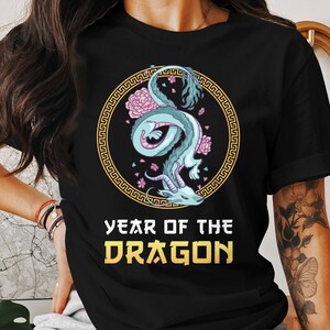 Chinese New Year Dragon T Shirt, Lunar New Year Zodiac Tee, Year of the Dragon Shirt, Chinese Zodiac Gift, Dragon Tee