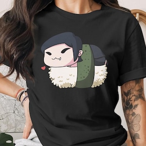 Cute Sushi Halloween Vampire T-Shirt, Japanese Anime Gift, Kawaii Anime Sushi Shirt, Cute Japan Manga Art