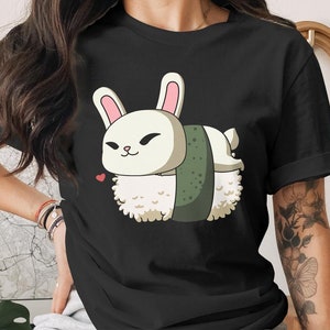 Cute Sushi Year of the Rabbit, Chinese Zodiac Lunar New Year T-Shirt, Japanese Anime Gift, Kawaii Anime Sushi Shirt