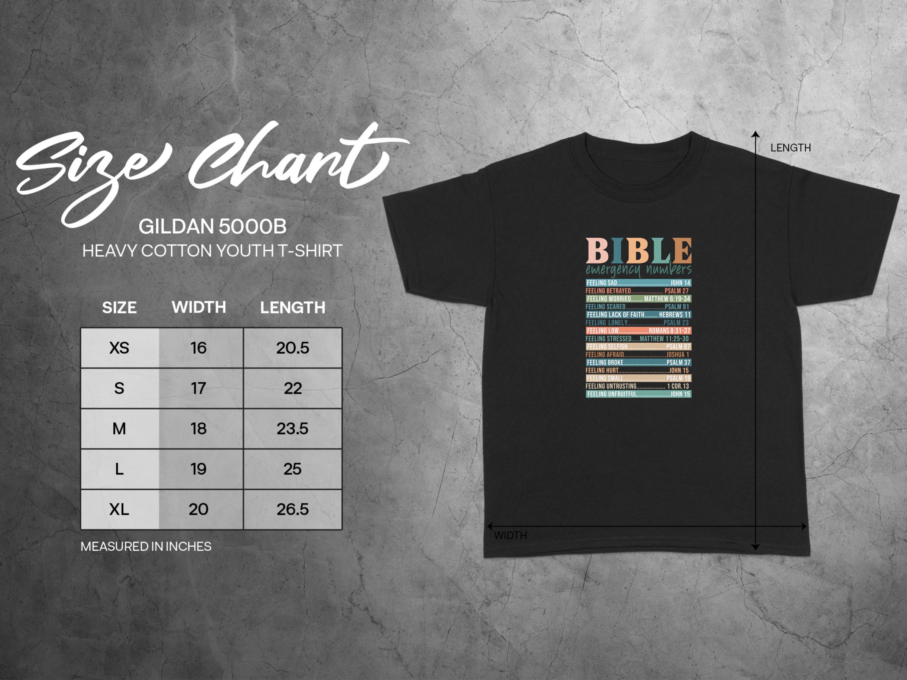 Bible Emergency Numbers T-shirt, Christian Faith Tee, God Jesus 