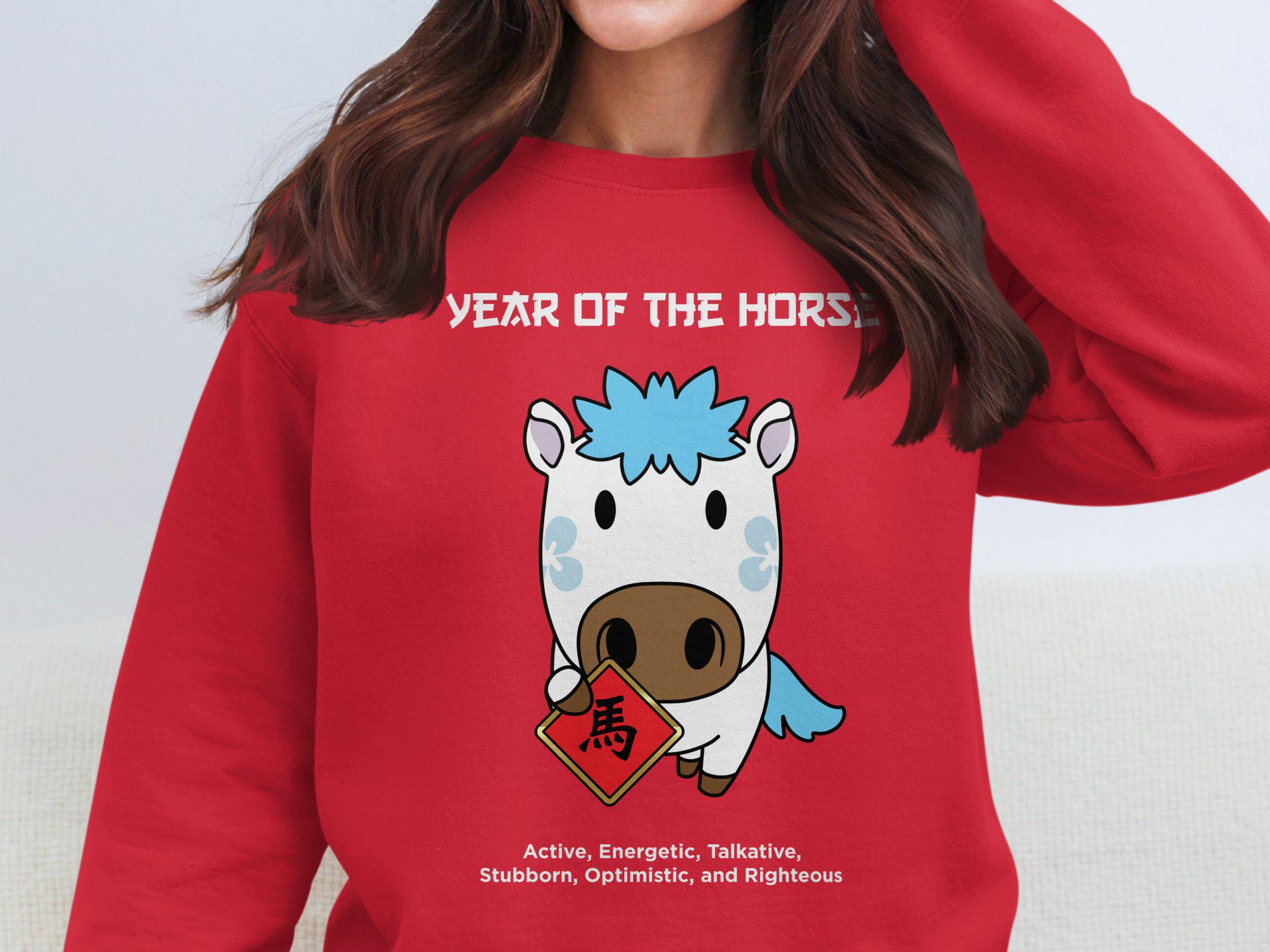 Year of the Horse Chinese Zodiac T-shirt, Lunar New Year Tee, Active ...