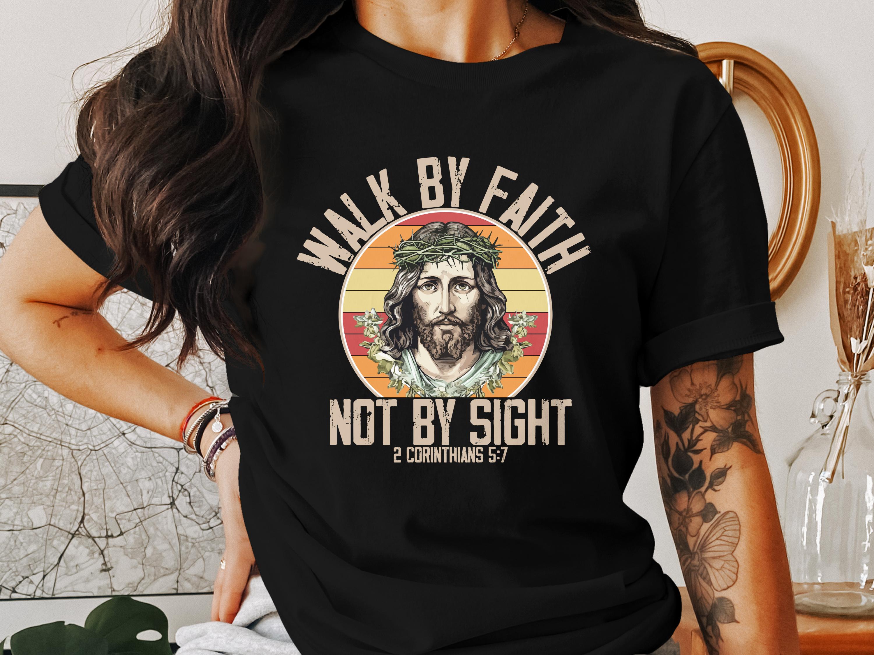 イエス・キリストTシャツ、信仰による歩みTシャツ、クリスチャンT