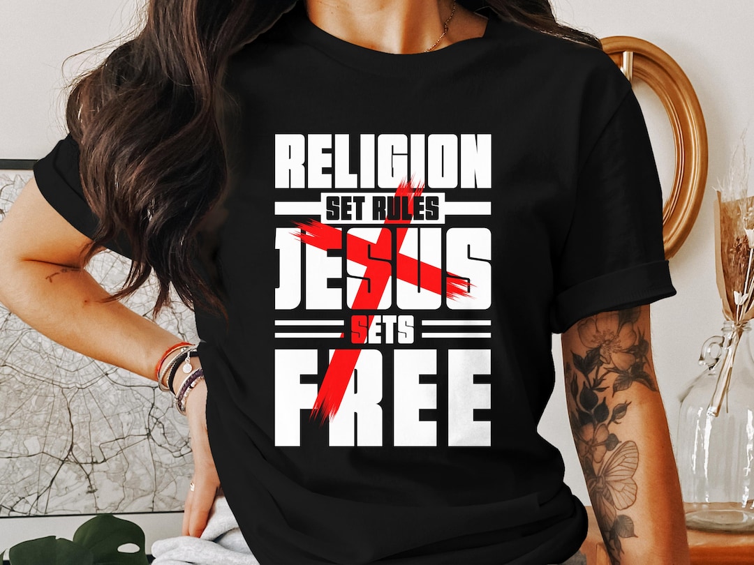 Jesus Sets Free T-shirt, Christian Faith Shirt, Religion T-shirt