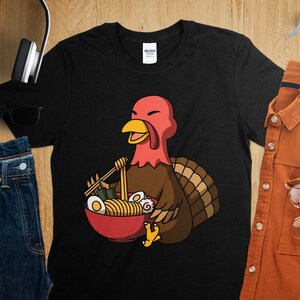Kawaii Anime Thanksgiving Turkey Asian Noodles Japanese Ramen Shirt, Anime Shirt, Ramen T-Shirt, Japan Art