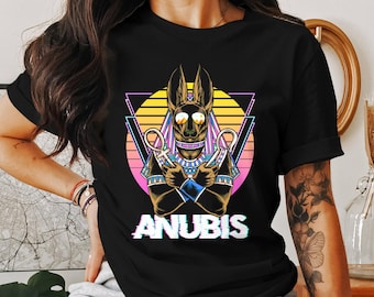 T-shirt Egyptische mythologie Anubis, god van de doden, grafische T-shirt godheid oude Egypte, shirt historische Egyptische goden