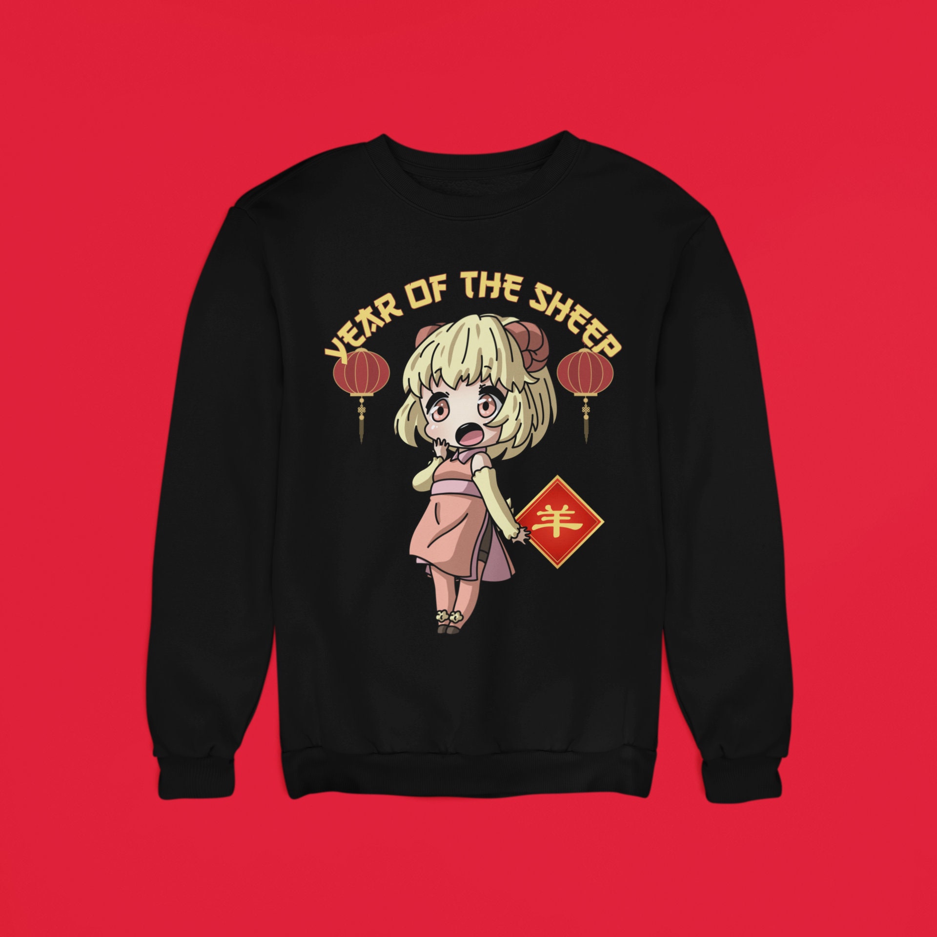 Year of the Sheep Anime Girl Chinese Zodiac Chinese New - Etsy Year of the Sheep Anime Girl Chinese Zodiac Chinese New - Etsy