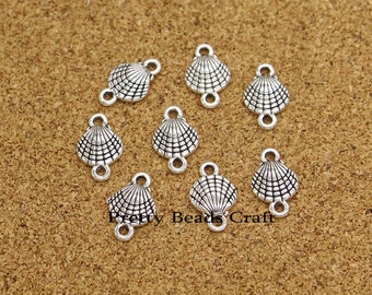 50 Muschelstecker Charms Sea Beach Charms Anhänger Handwerk Klassische Form 10x16mm PB4073