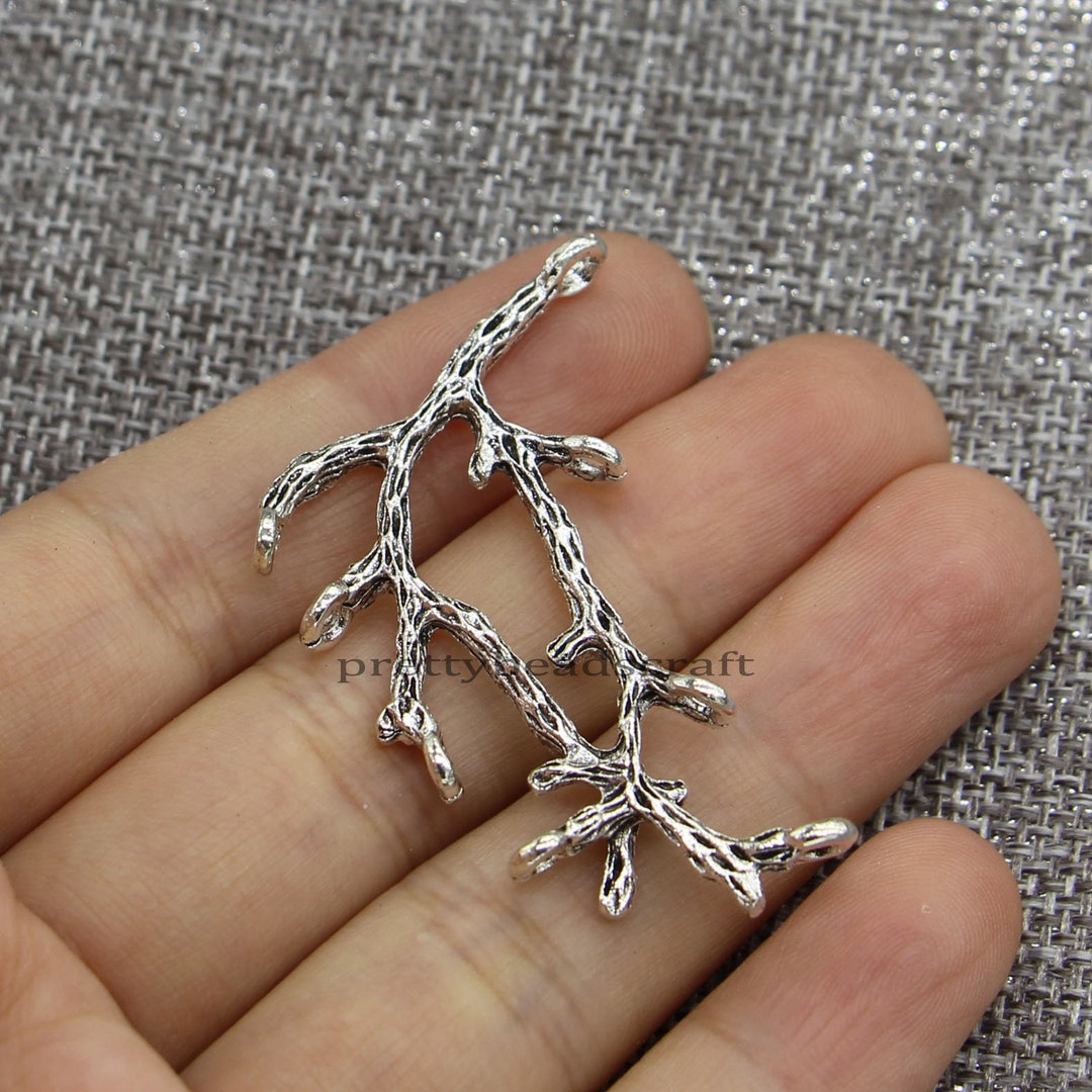 Tree Roots Pendant 5 Large Tree Branch Pendants Connectors Charms Coral Charms DIY Jewelry ...