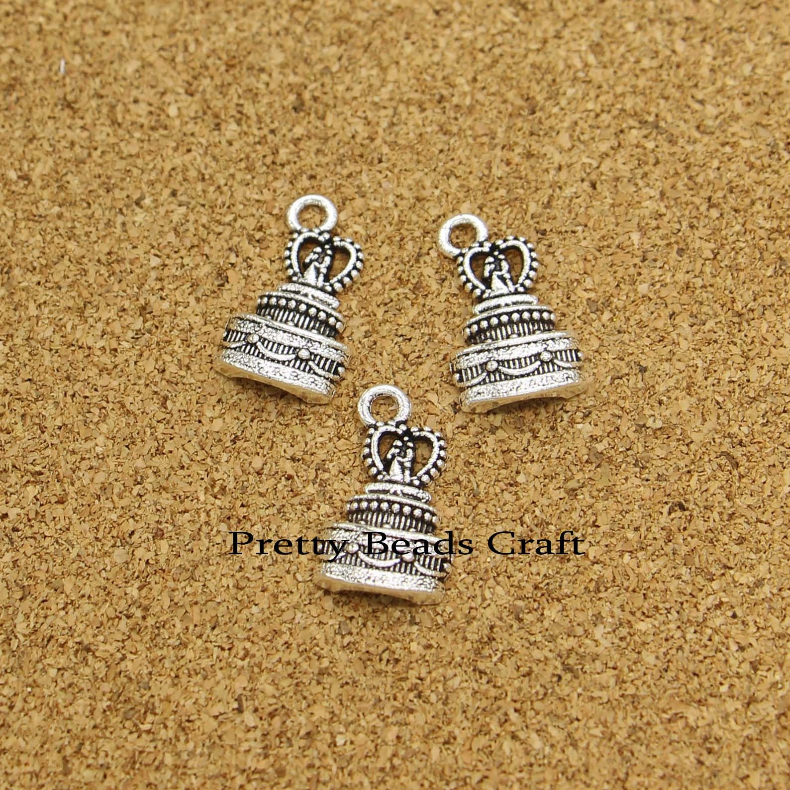 25 Wedding Cake Charms Cake Charms Pendants Crafts Jewelry Etsy