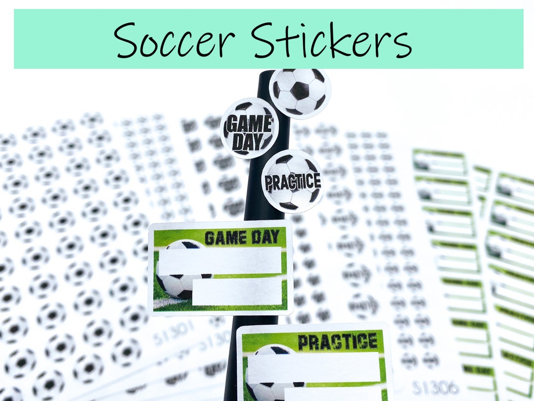 Soccer Practice and Game Day Stickers Etsy