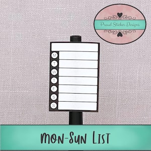 Schreiben Sie am Montag bis Sonntag Box