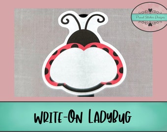 Write-On Ladybugs and Date Covers