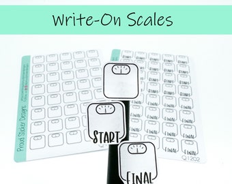 Weight Tracking Scale Stickers
