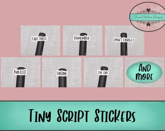 TINY Planner Script Stickers