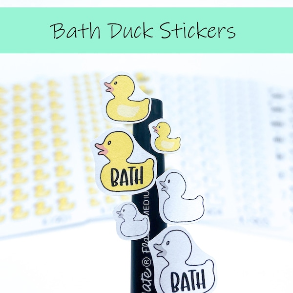 Bath Duck Stickers Etsy