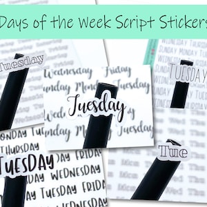 Dagen van de Week-scriptstickers