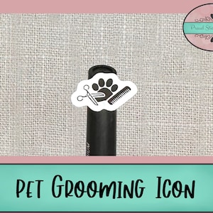 Pegatinas con iconos de peluquería canina