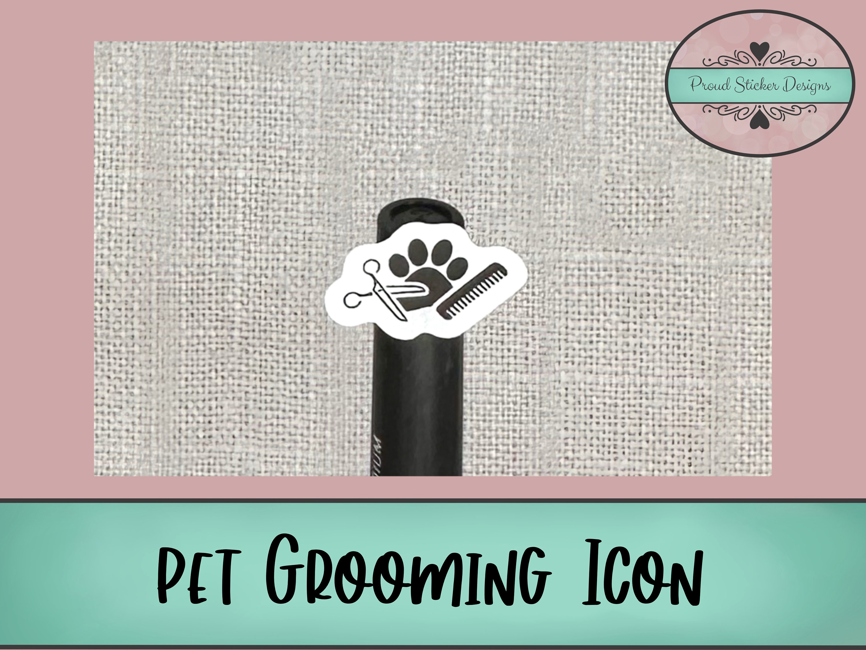 Pet Grooming Icon Stickers - Etsy