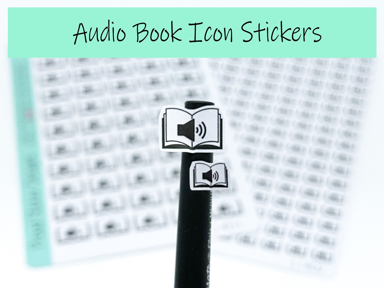 Audio Book Icon Stickers - Etsy
