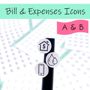 Pictogramstickers Bill & Expenses (set A en B)