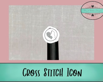 Cross Stitch Icon Stickers