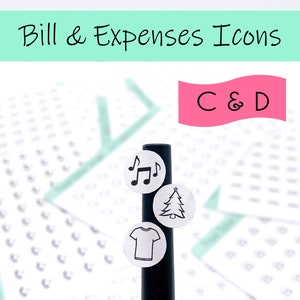 Bill & Spesen Sticker (Set C und D)