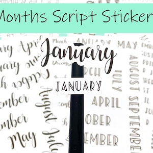 Adesivi con script del mese
