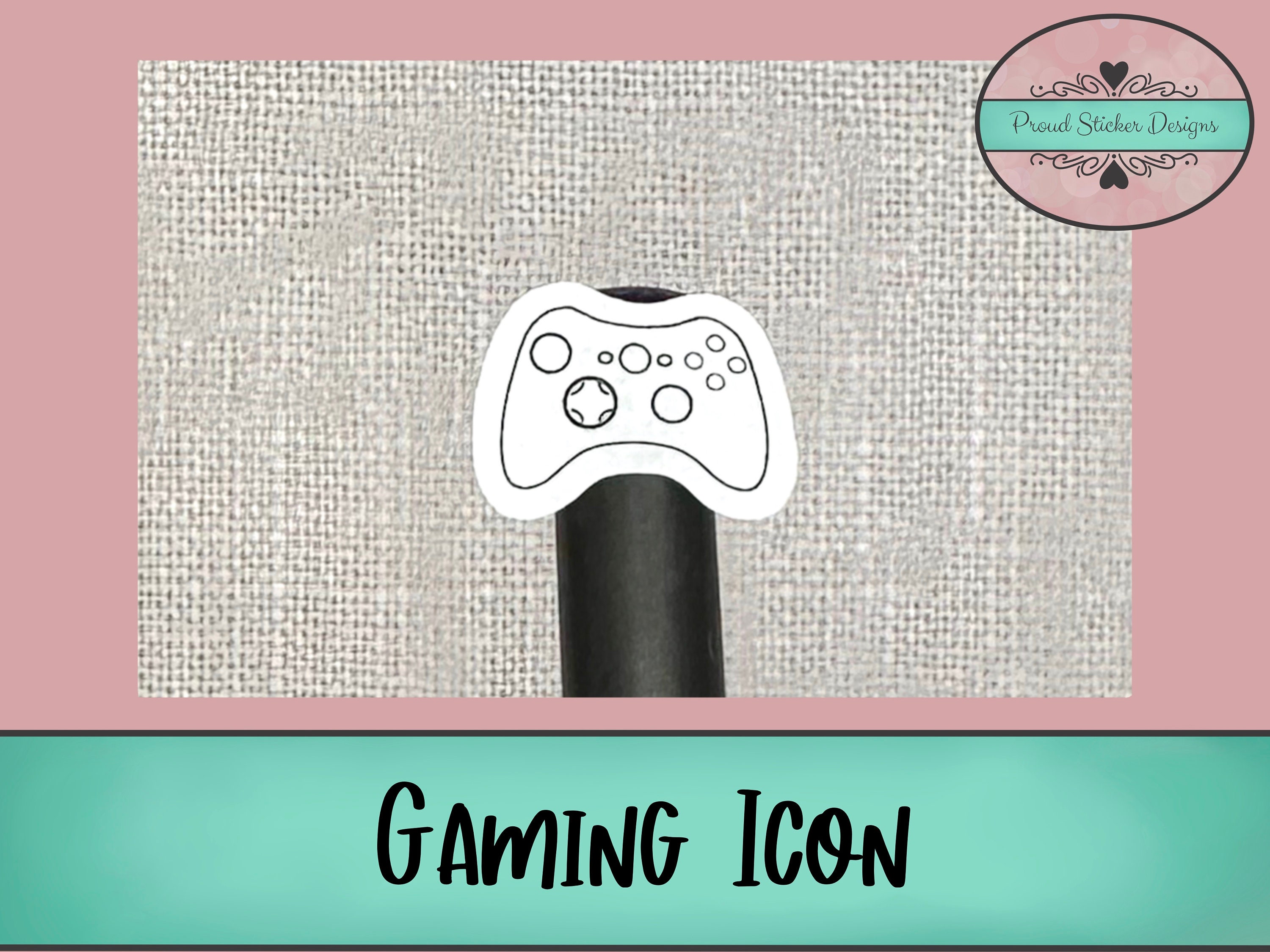 Controller Icon Sticker Gaming Controller Icon Stickers - Etsy