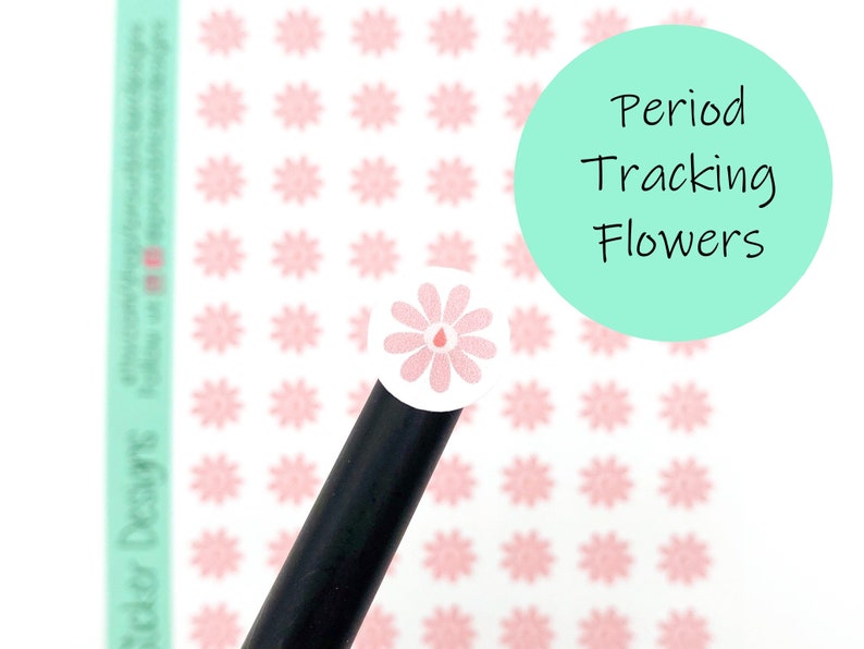 Cute Flower Period Tracking Stickers Etsy