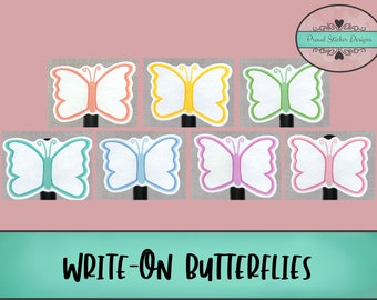 Write-On Rainbow Pastel Butterflies and Date Covers