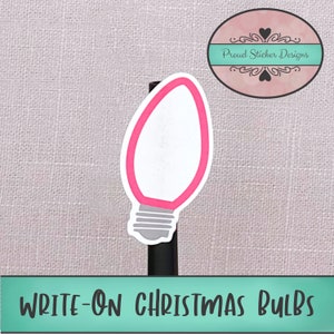 Beschrijfbare kerstlampen en datumcovers
