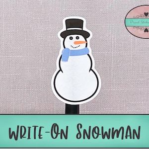Beschrijfbare sneeuwpop- en datumomslagen