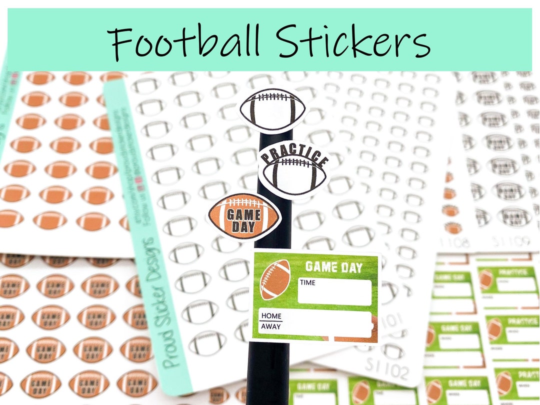 Football Practice and Game Day Stickers Etsy