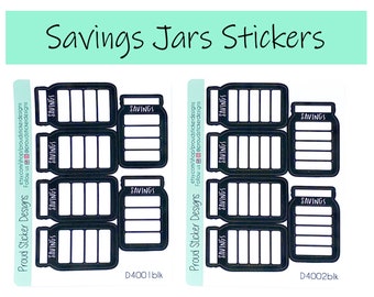 Savings Jar Stickers