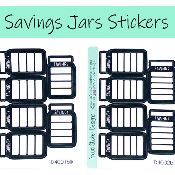 Savings Jar Stickers