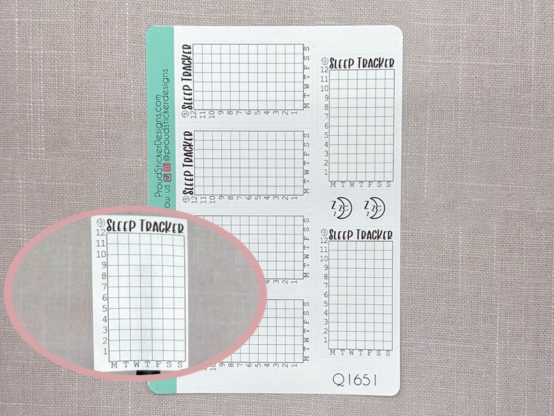 Sleep Pattern Stickers Sleep Tracker Graph Sticker - Etsy