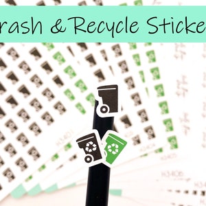 Trash und Recycling Sticker