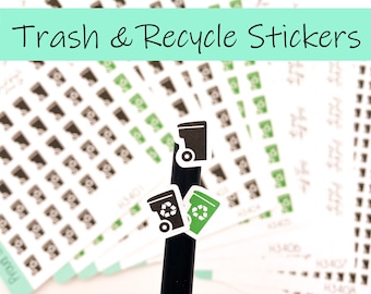 Trash and Recycling Stickers