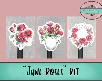 June Roses | Journaling Kit | Planner Weekly Kit